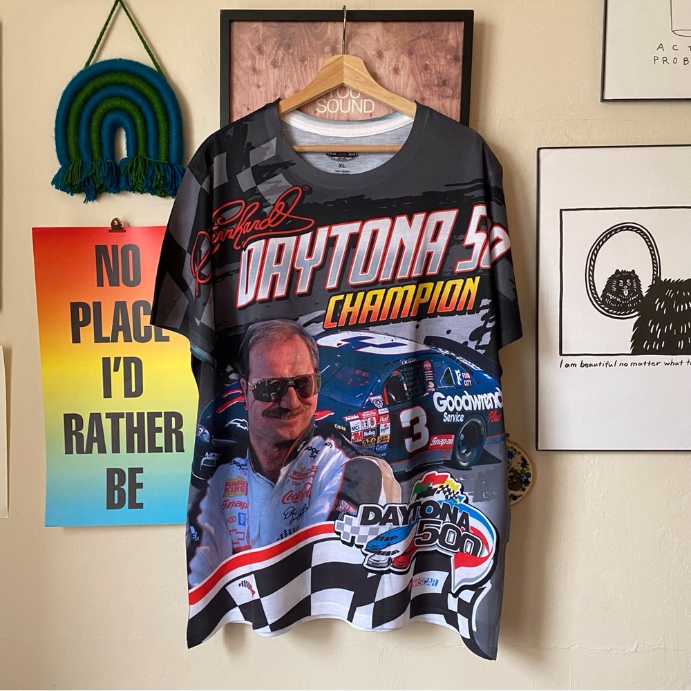 Nascar Classics Dale Earnhardt Daytona 500 Photo Print Unisex T-Shirt Tee XL